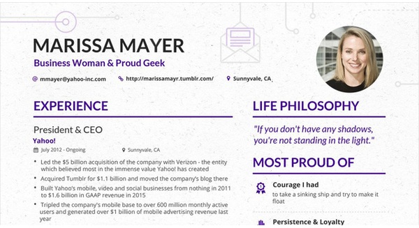 Nhn CV tuyệt đẹp của Marissa Mayer liệu bạn c dm tuyển c ấy khng?
